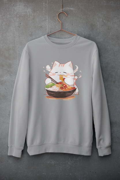 Happy Cat Ramen Feast Sweatshirt