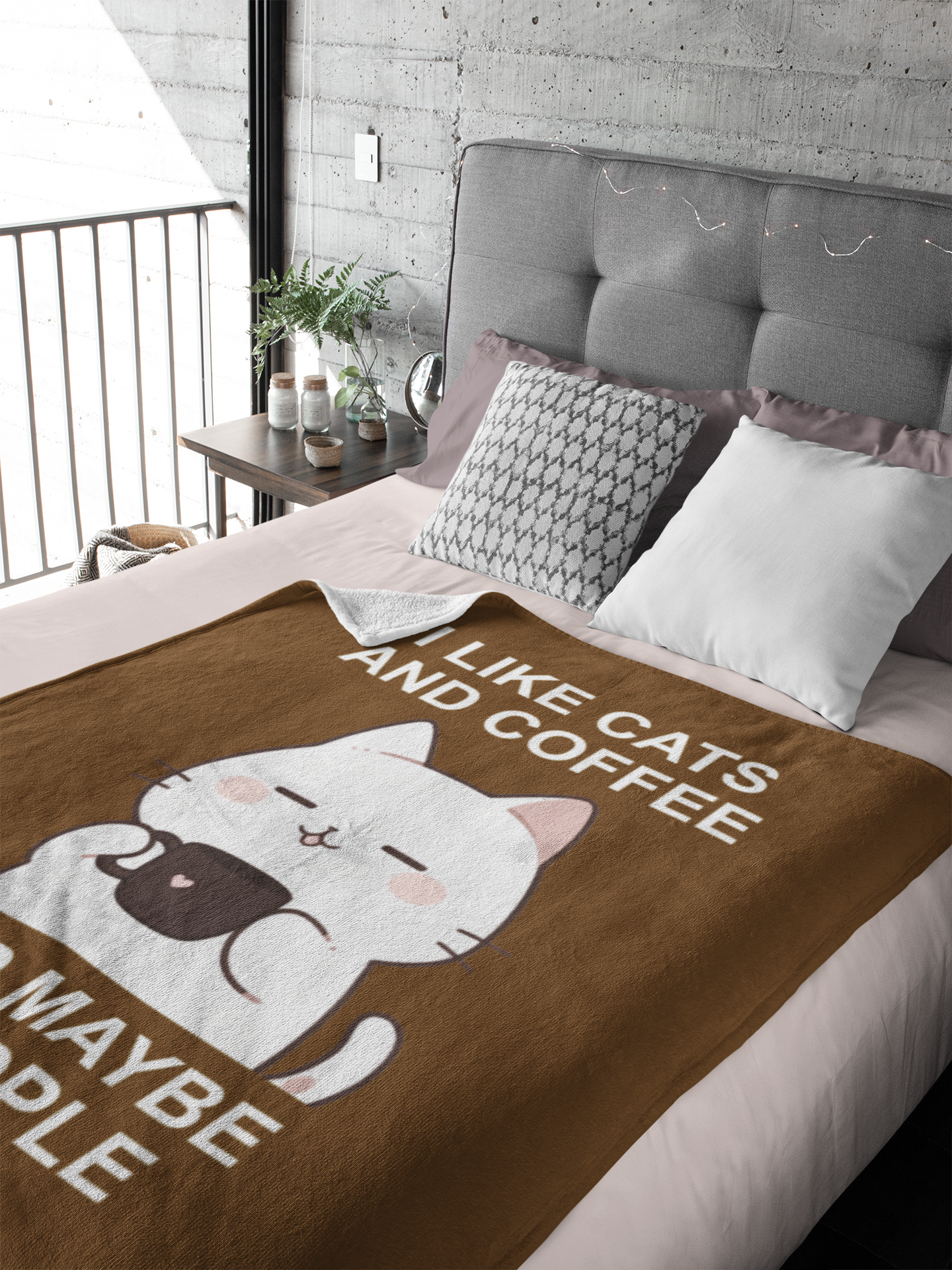 I Like Cats and Coffee and Maybe 3 People Blanket