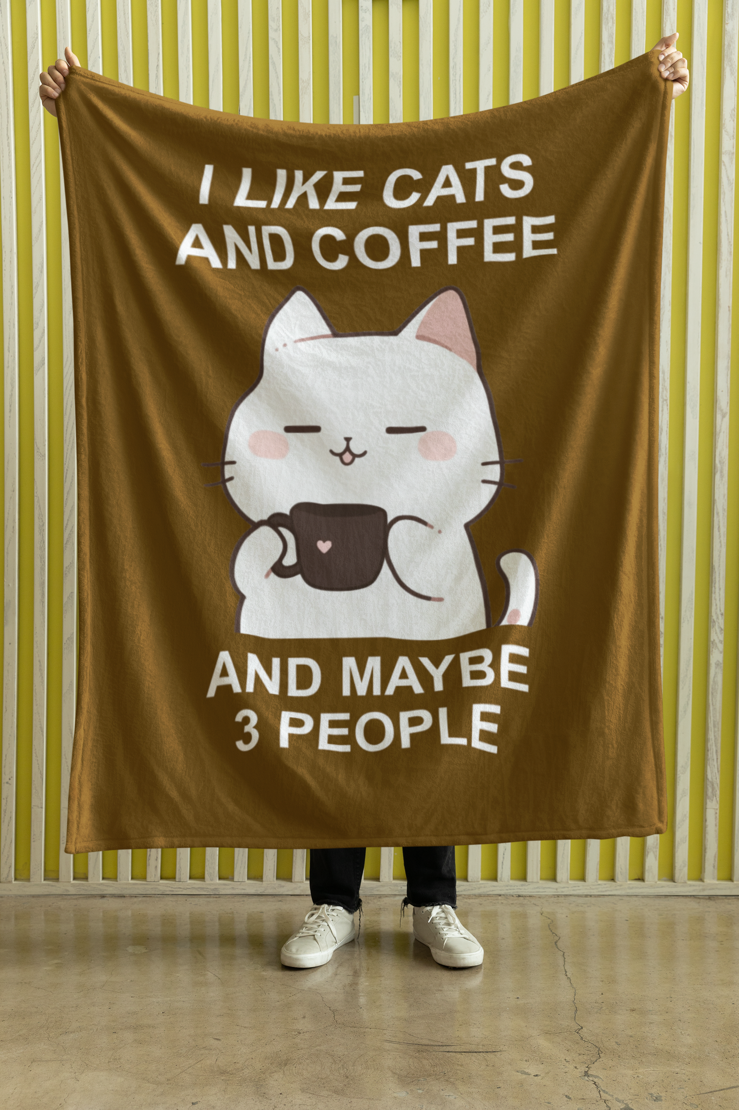 I Like Cats and Coffee and Maybe 3 People Blanket