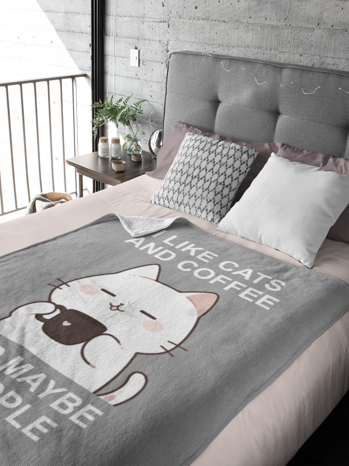 I Like Cats and Coffee and Maybe 3 People Blanket