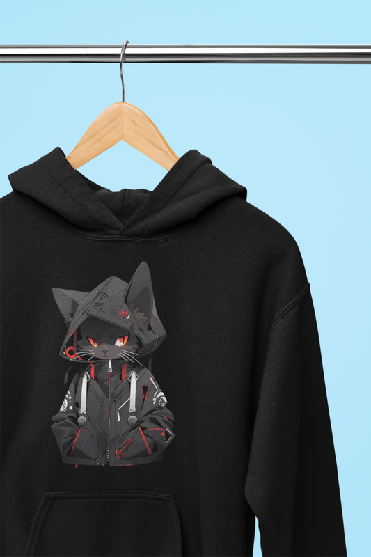 Midnight Hacker Cat Hoodie