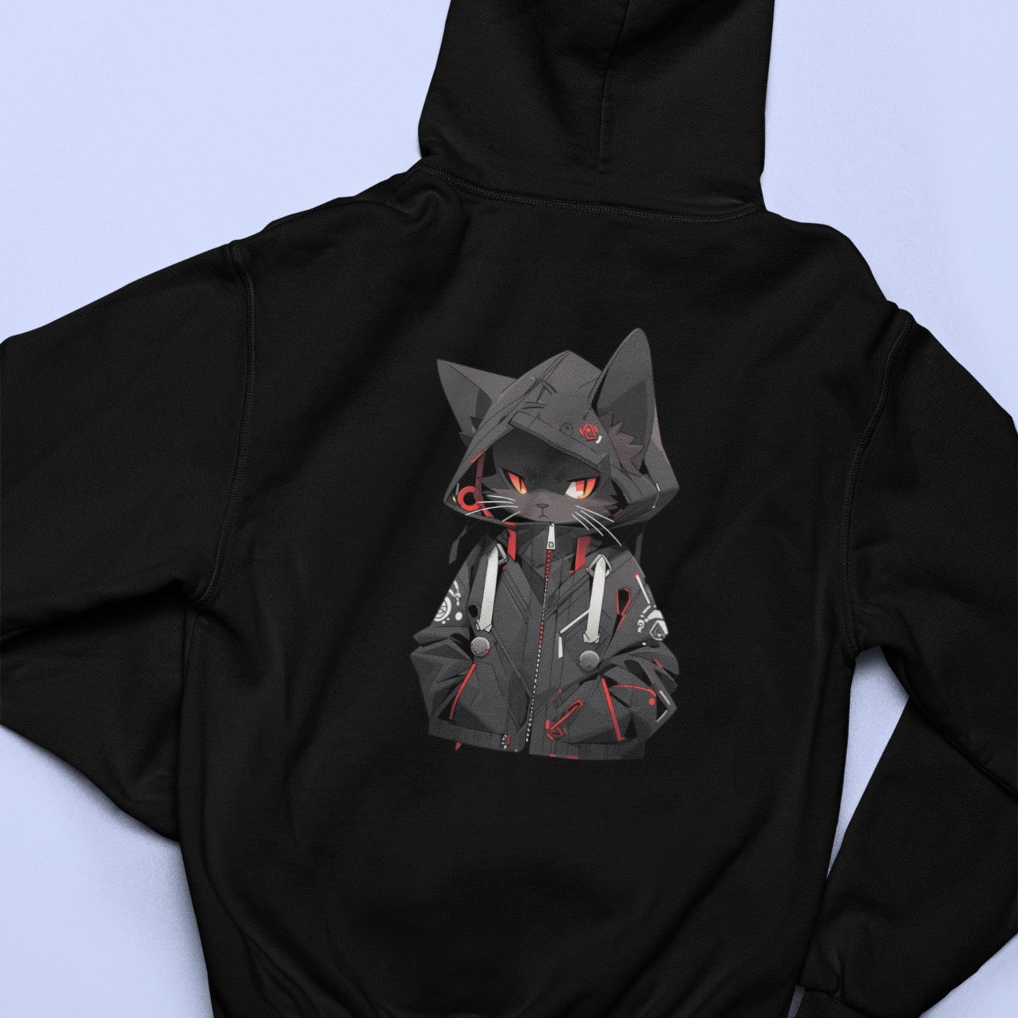 Midnight Hacker Cat Zip Hoodie