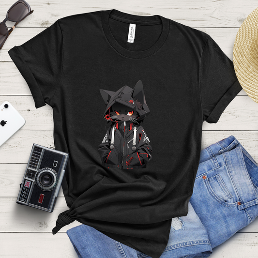 Midnight Hacker Cat T-shirt