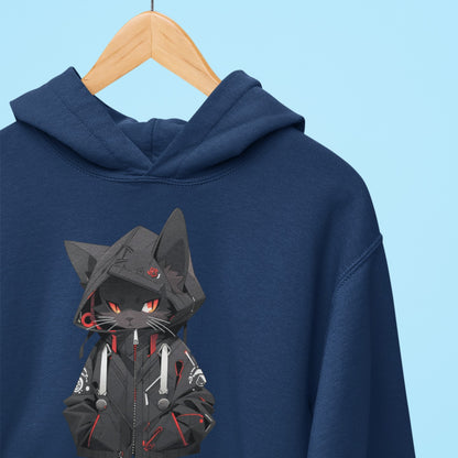 Midnight Hacker Cat Hoodie