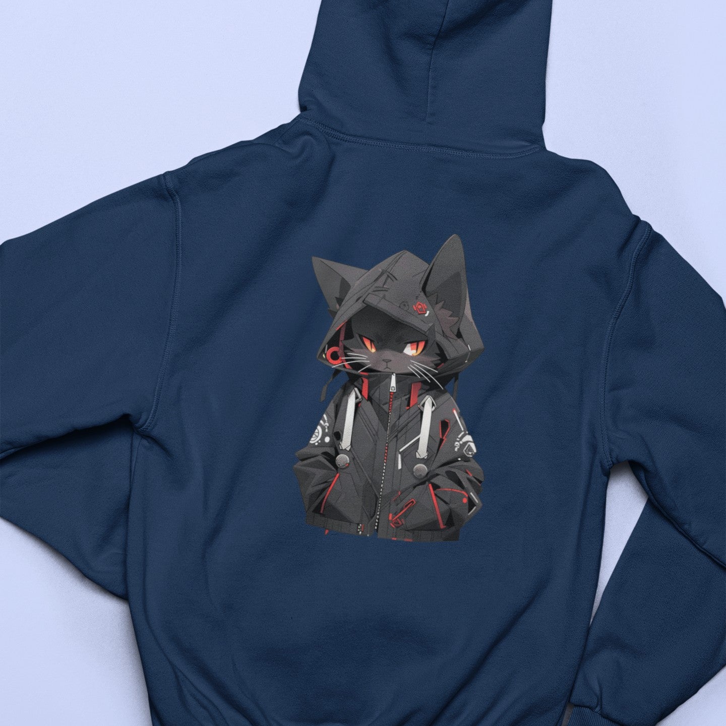 Midnight Hacker Cat Zip Hoodie