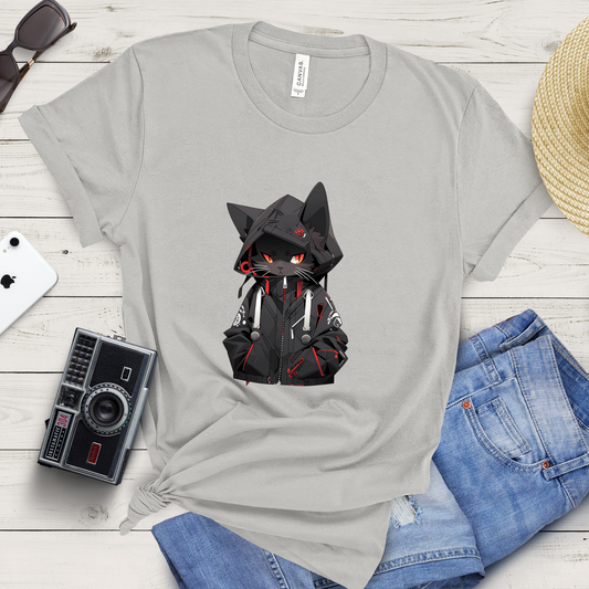 Midnight Hacker Cat T-shirt