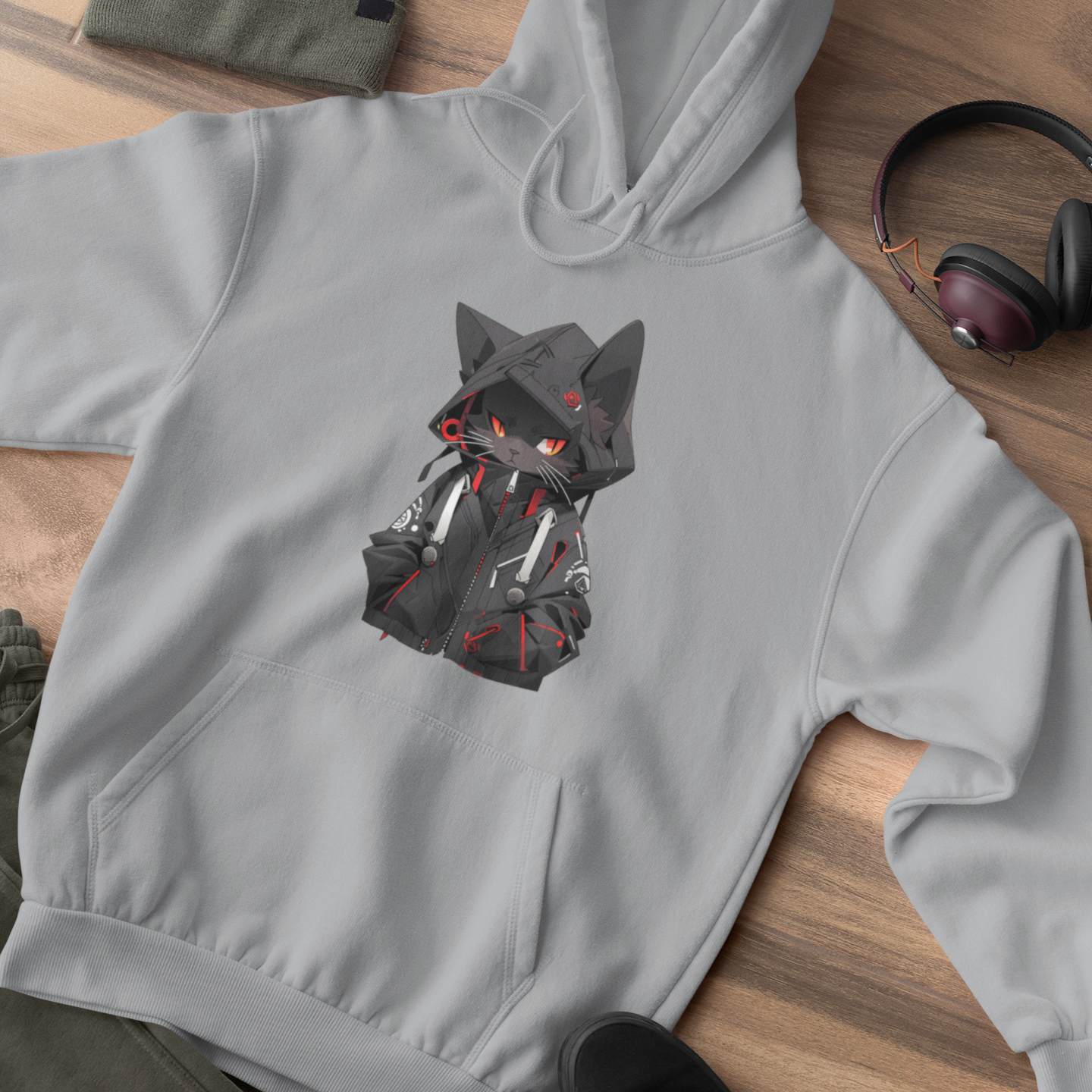 Midnight Hacker Cat Hoodie