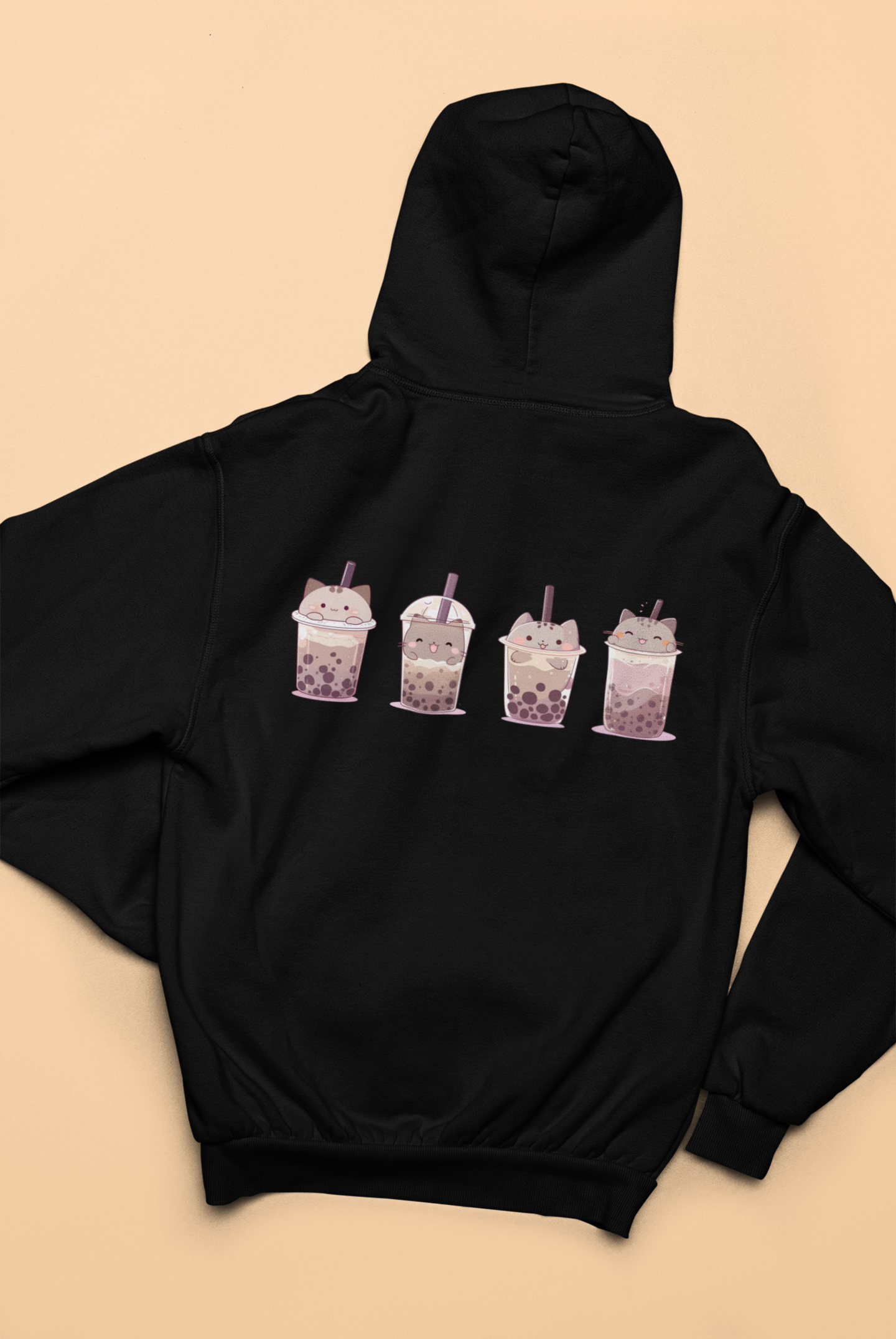 Boba Cat Party Zip Hoodie