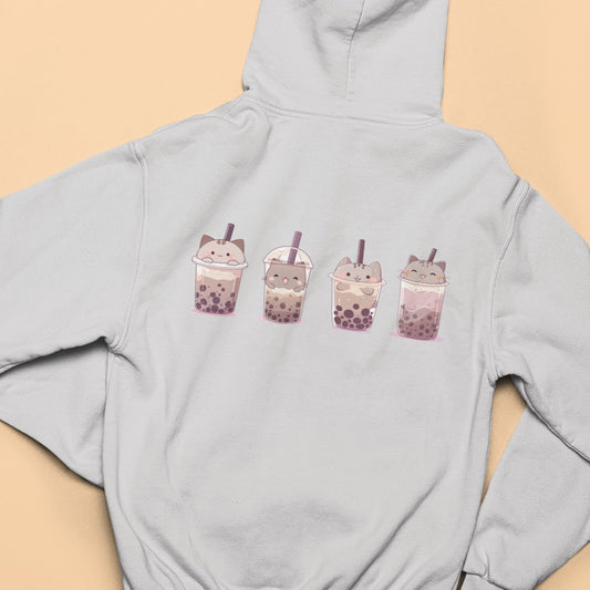 Boba Cat Party Zip Hoodie