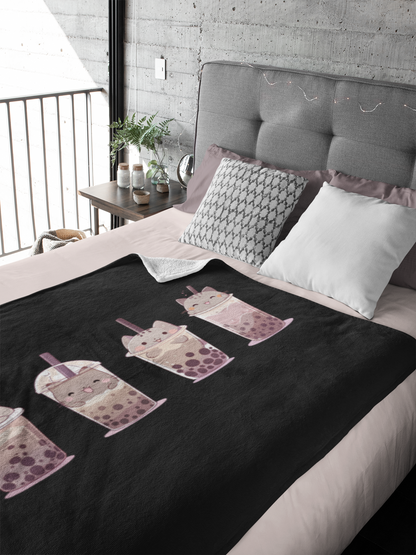 Boba Cat Party Blanket