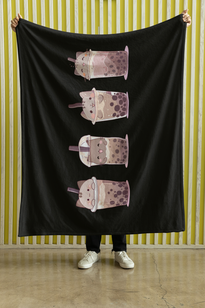 Boba Cat Party Blanket
