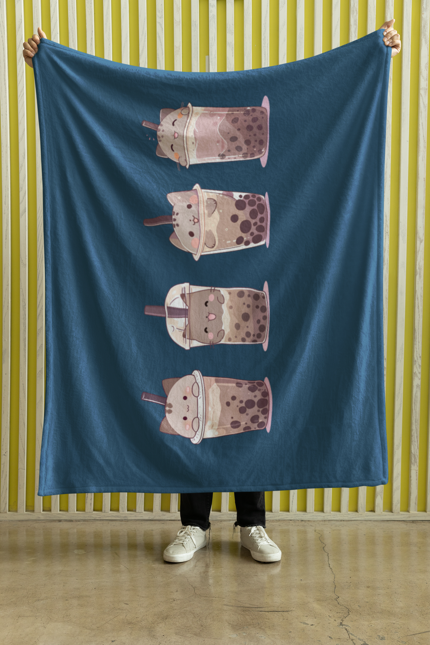 Boba Cat Party Blanket