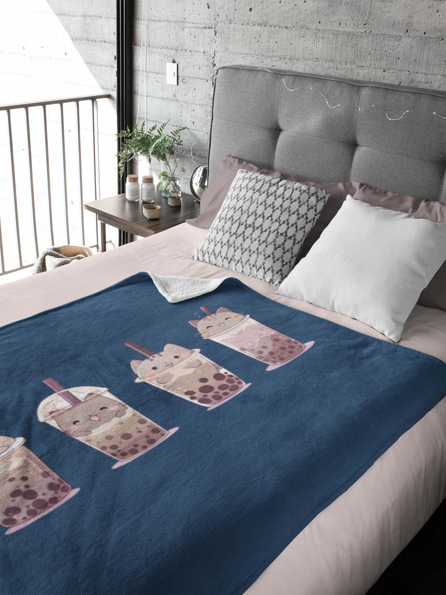 Boba Cat Party Blanket