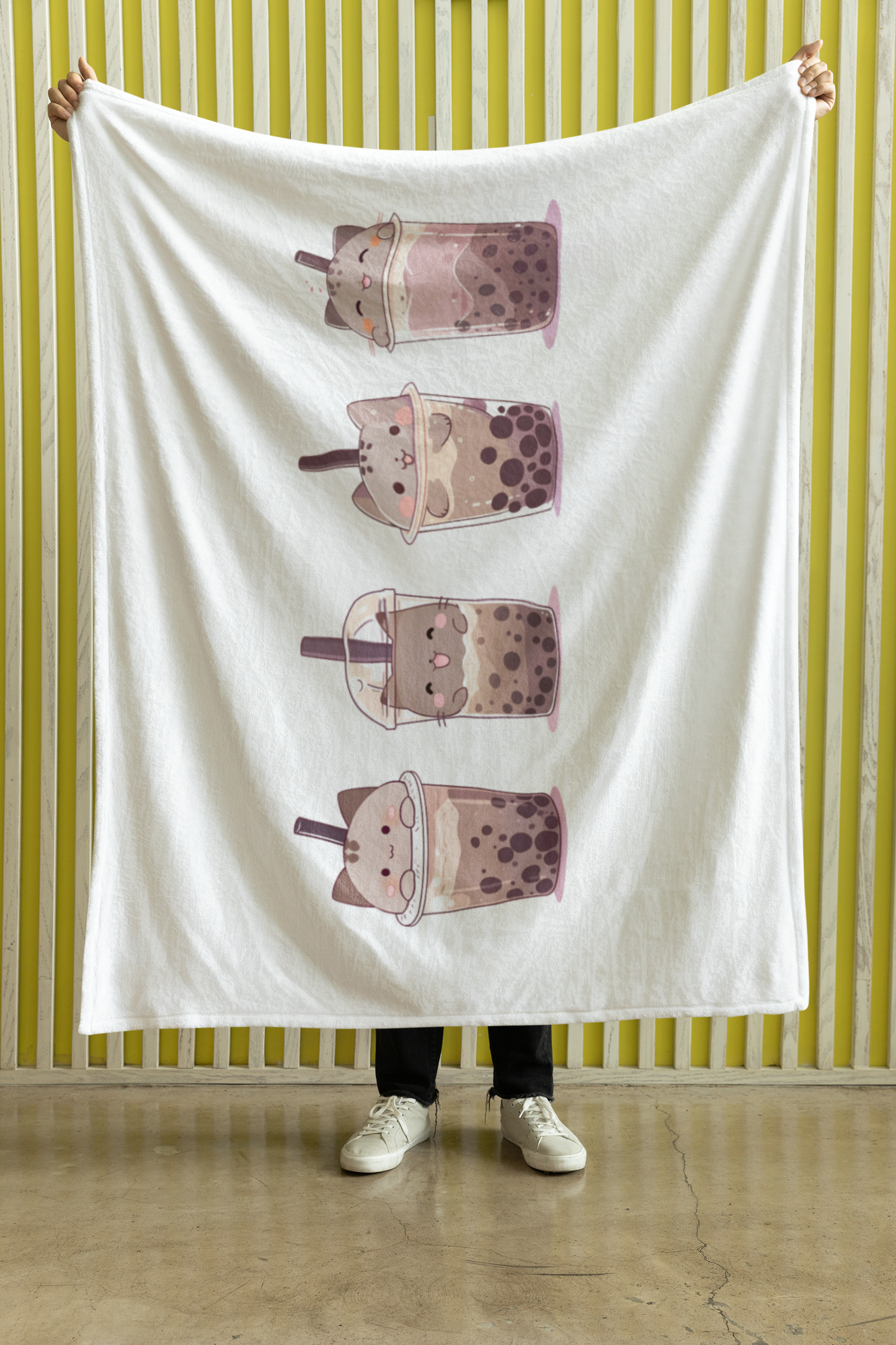 Boba Cat Party Blanket