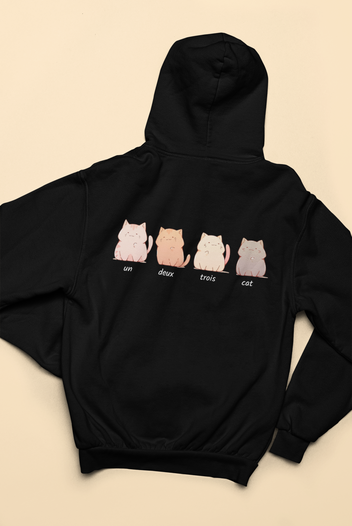 Un, Deux, Trois, Cat Zip Hoodie