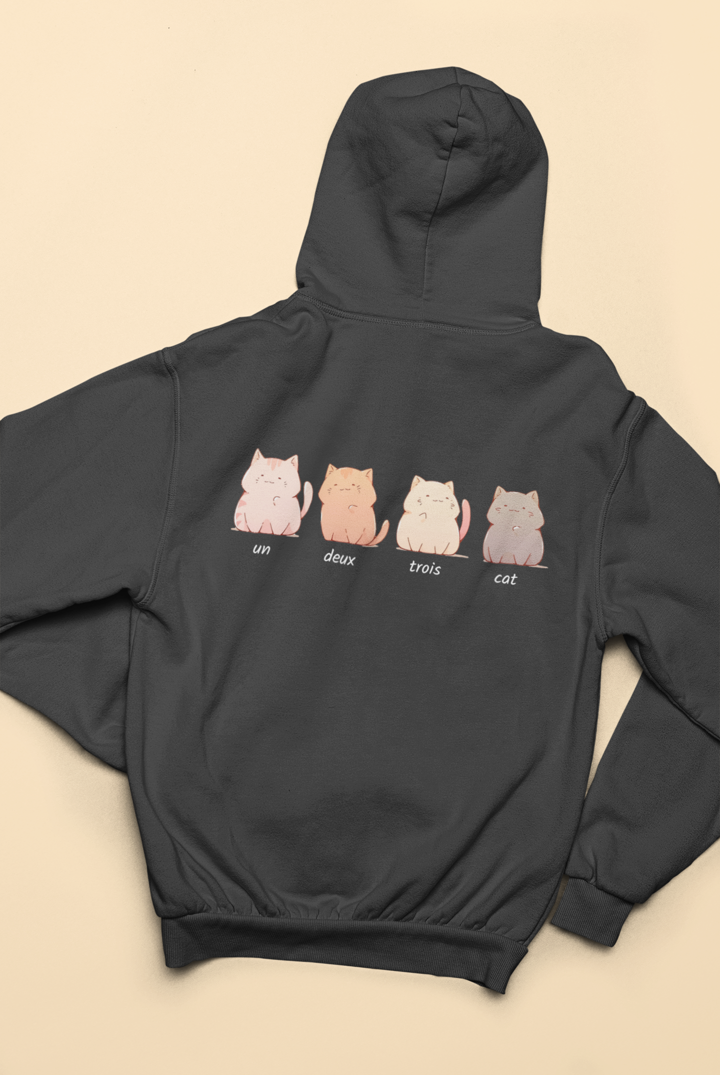 Un, Deux, Trois, Cat Zip Hoodie