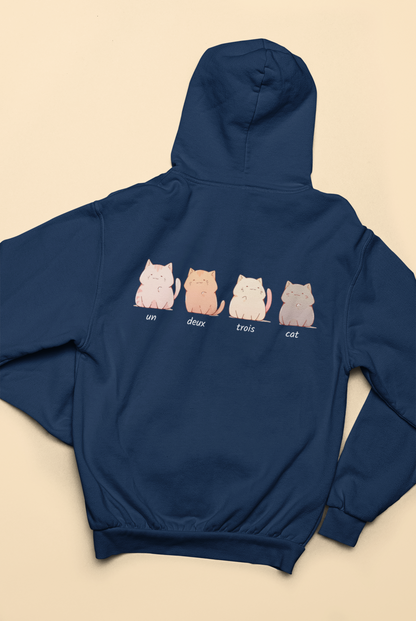 Un, Deux, Trois, Cat Zip Hoodie