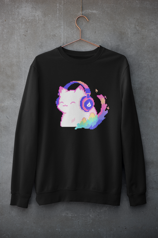 Pixel Music Cat Sweatshirt