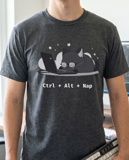 Cat Ctrl + Alt + Nap T-Shirt