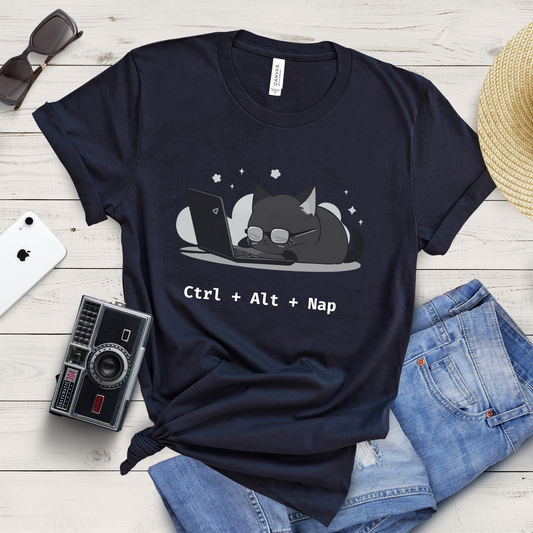 Cat Ctrl + Alt + Nap T-Shirt