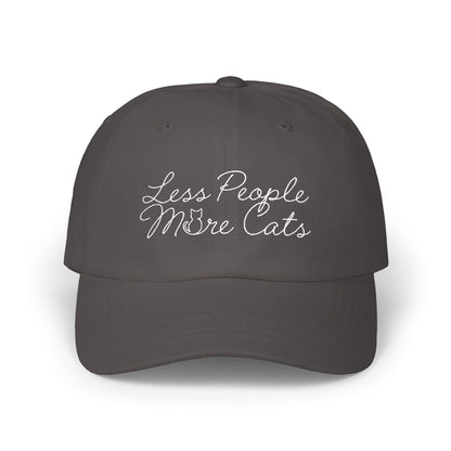 Less People More Cats Embroidered Hat - Cat Lover Cap