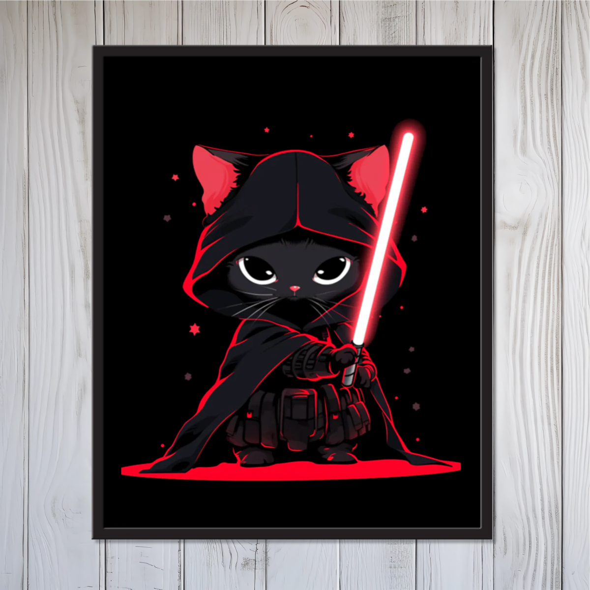 Cat Vader Framed Canvas Wall Art