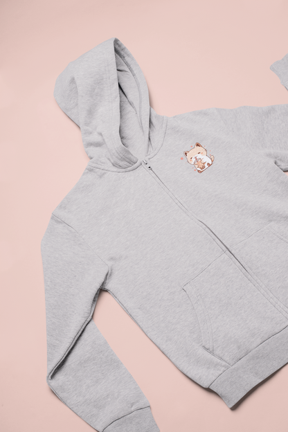 Purr-fect Boba Bliss Zip Hoodie