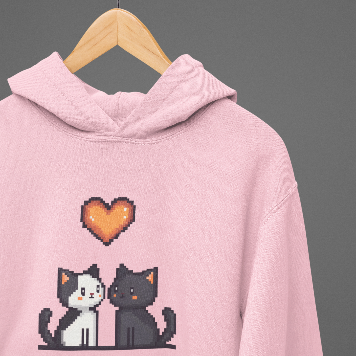 Pixel Pawfect Love Hoodie