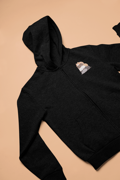 Purrfect Pile-Up Zip Hoodie