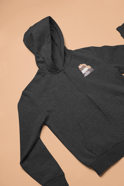 Purrfect Pile-Up Zip Hoodie