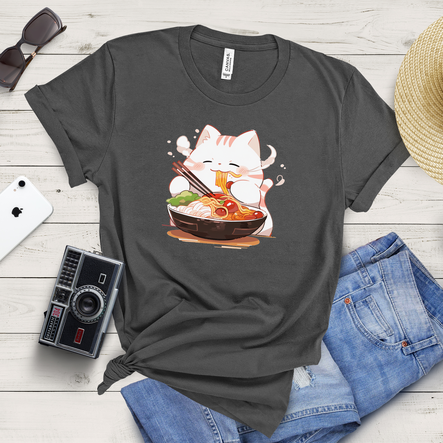 Happy Cat Ramen Feast T-Shirt