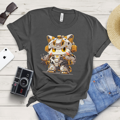 Yellow Samurai Mecha Cat T-Shirt