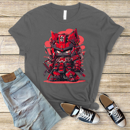 Mechanical Meowster: Samurai Cat Robot T-Shirt