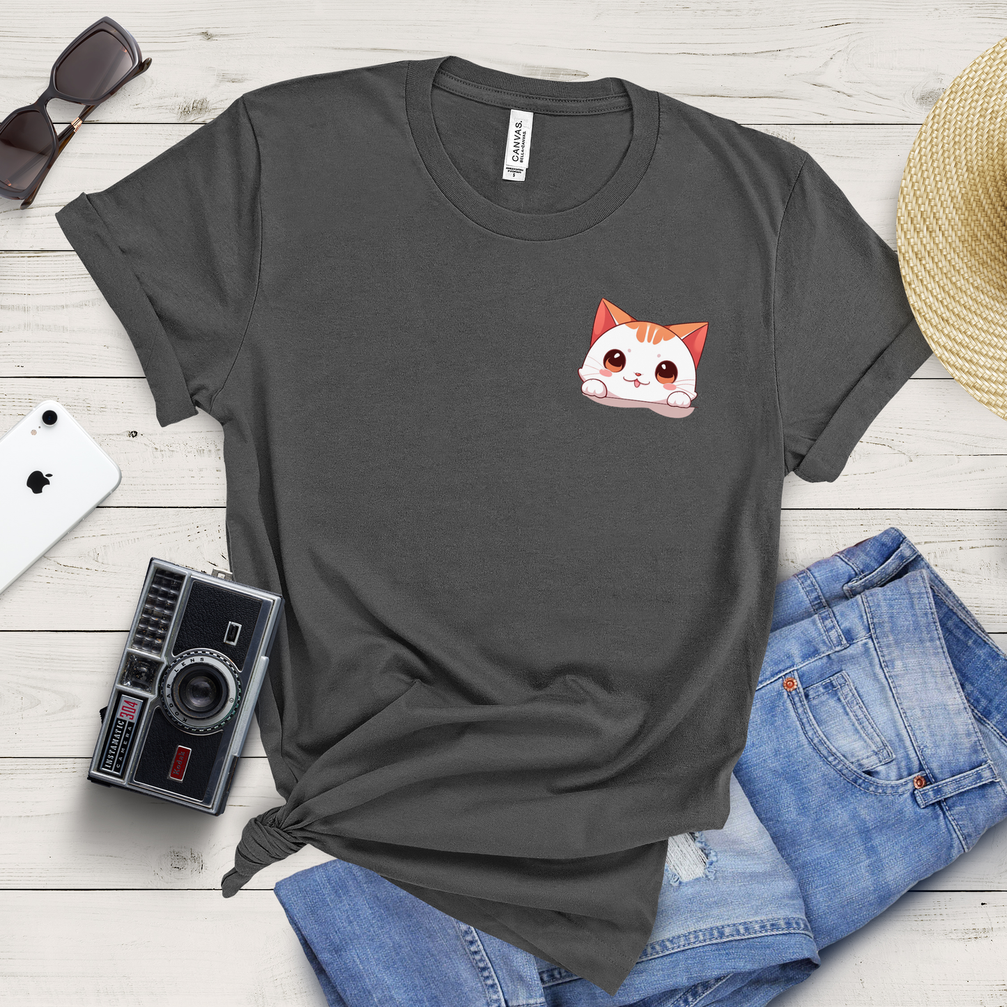 Tabby in My Pocket: Cute Cat T-Shirt