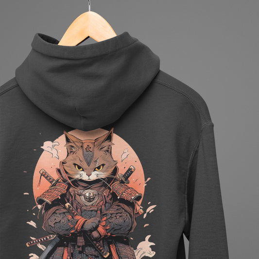 Black Cat Samurai Hoodie: Embrace the Feline Warrior Spirit!