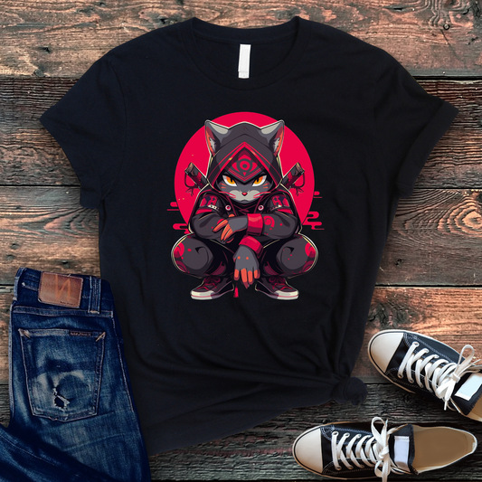 Ninja Cat Strikes T-Shirt