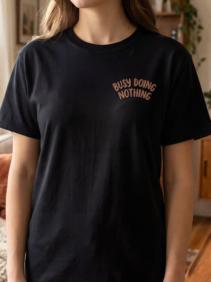 Busy Doing Nothing Cat T-Shirt - Cozy Lazy Day Cat Lover Shirt