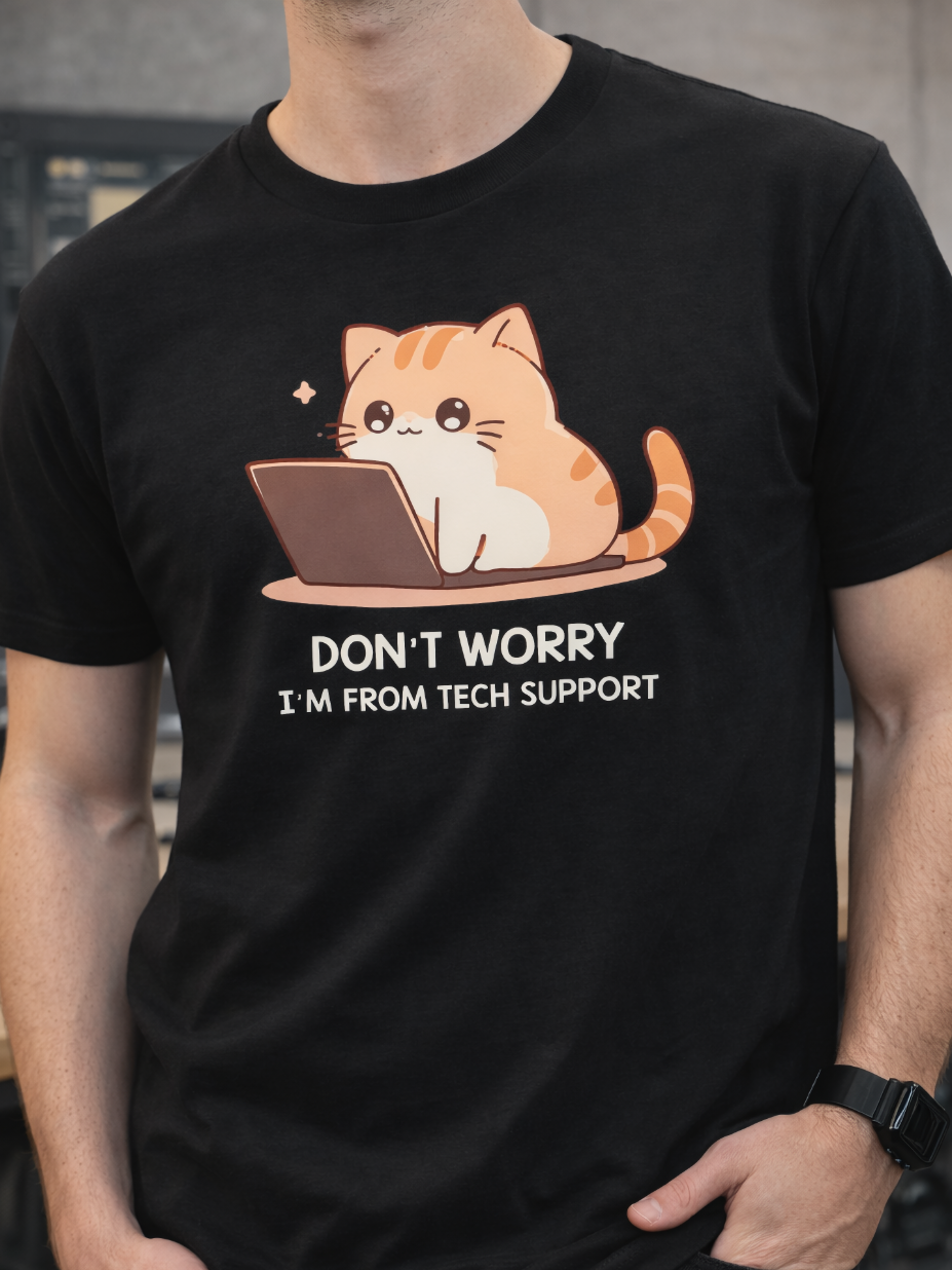 Tech Support Kitty T-Shirt