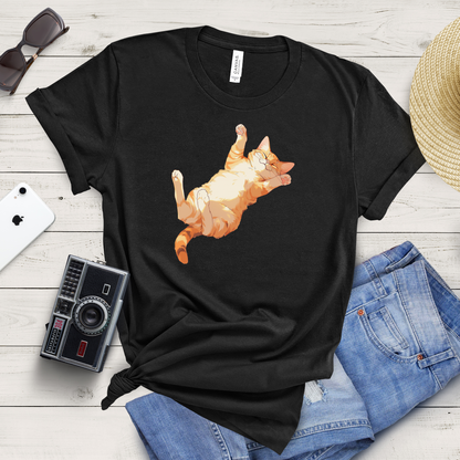 Orange Tabby Dreams: Laid-Back Cat T-Shirt