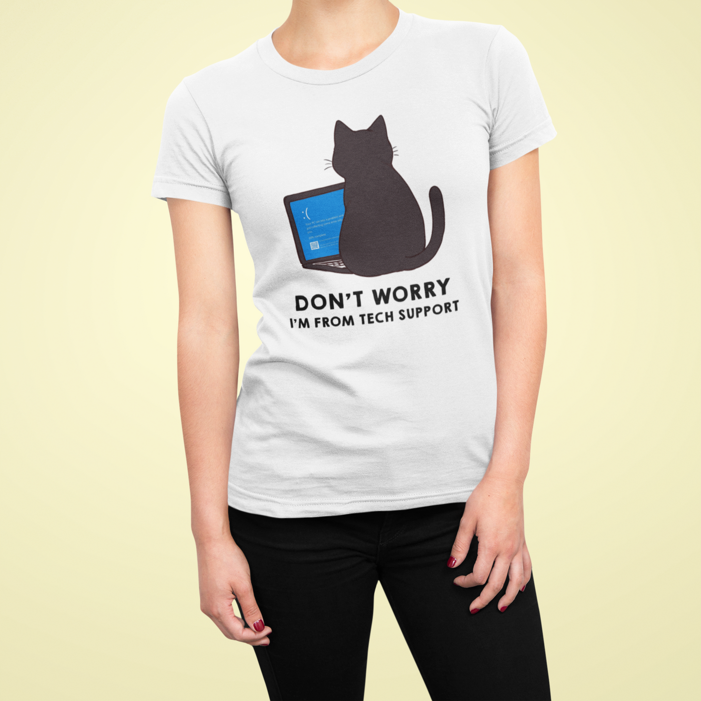 CatStrike Blue Screen Women's Slim Fit Tee