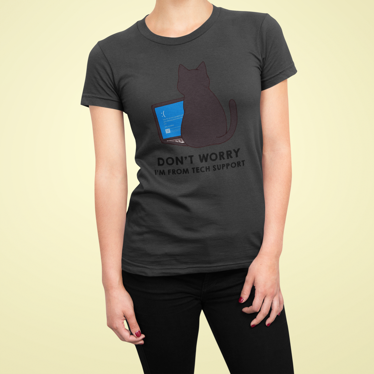 CatStrike Blue Screen Women's Slim Fit Tee