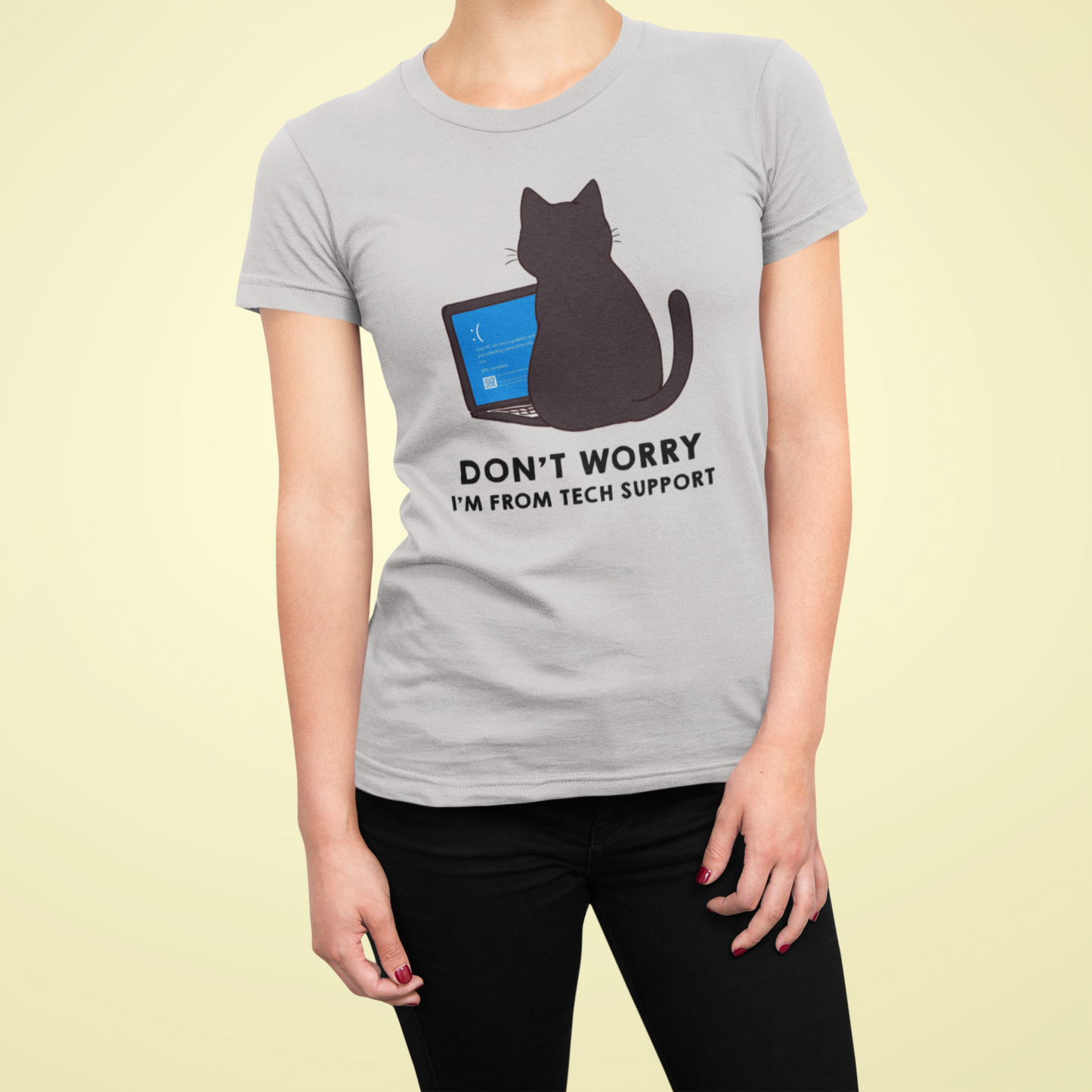 CatStrike Blue Screen Women's Slim Fit Tee