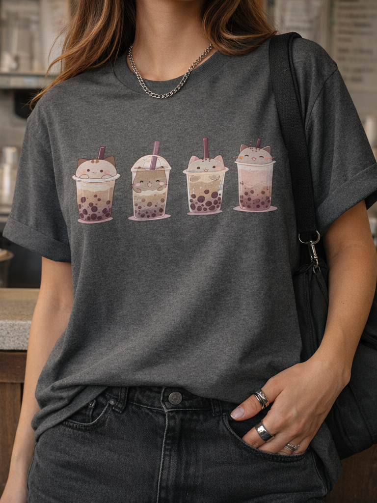 Boba Cat Party T-Shirt