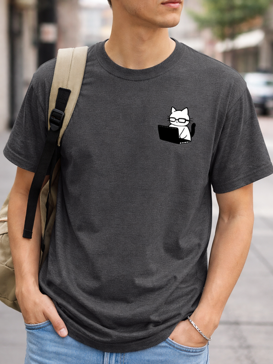 Nerd Cat Work Mode T-Shirt