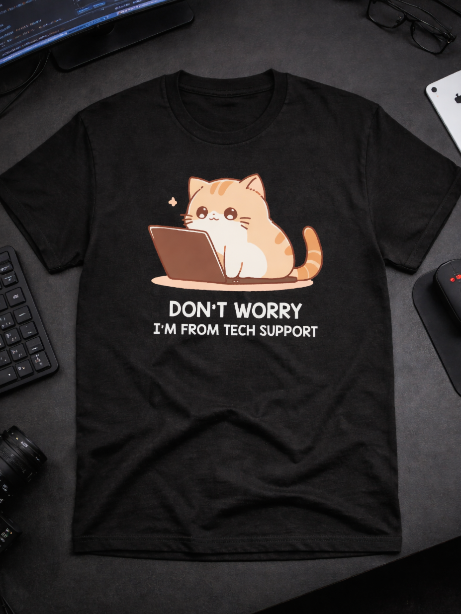 Tech Support Kitty T-Shirt
