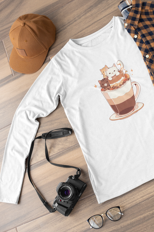 Catpuccino Crew Long Sleeve Tee