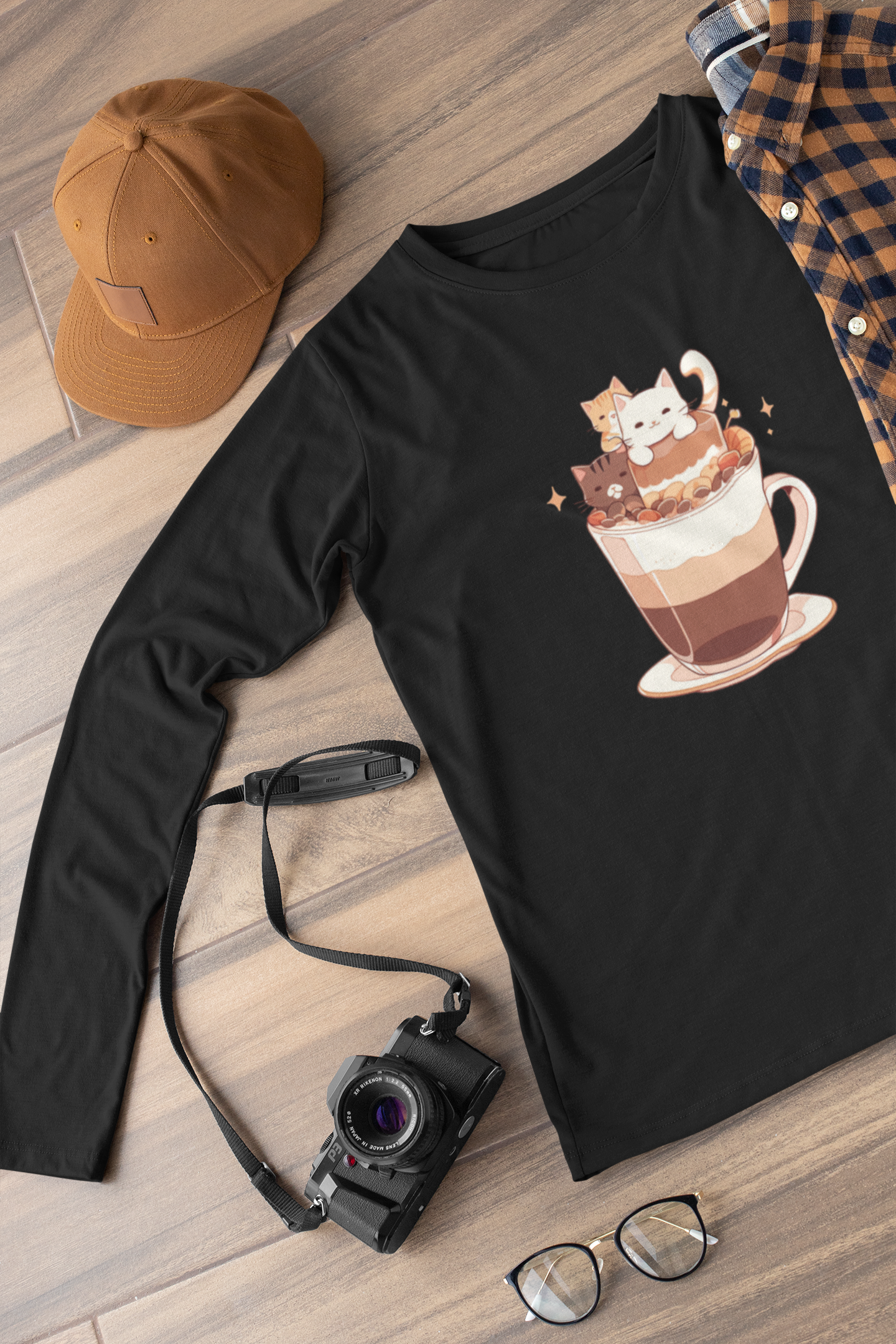 Catpuccino Crew Long Sleeve Tee