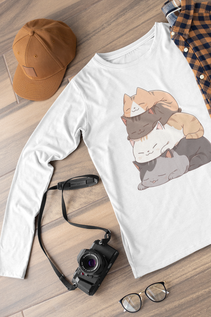 Kawaii Purrfect Pile-Up Long Sleeve Tee