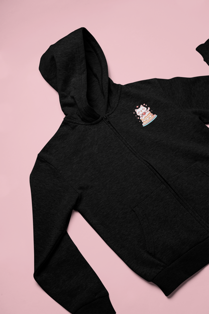 Strawberry Cake Cat Zip Hoodie