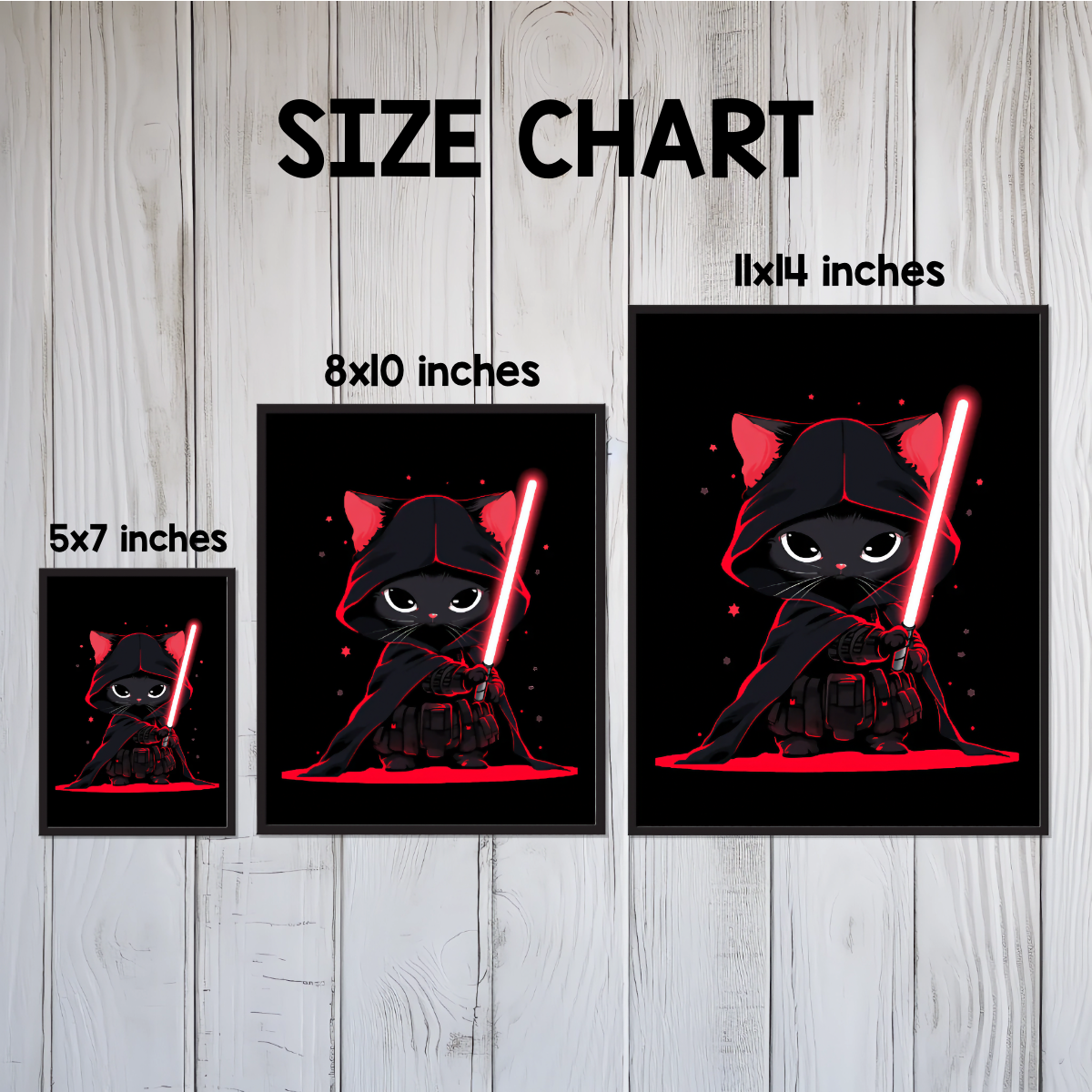 Cat Vader Framed Canvas Wall Art
